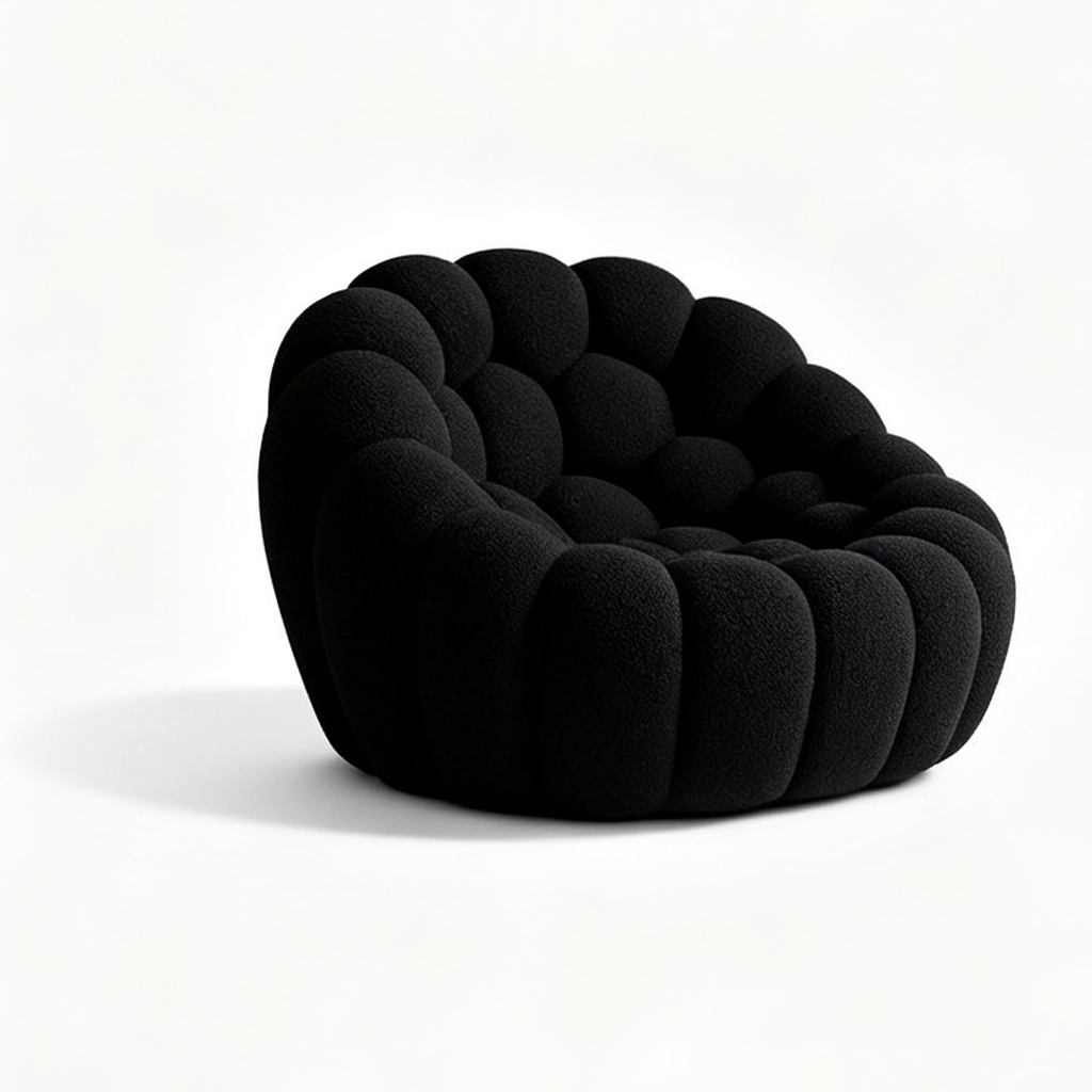 Canapé Nuage — Noir, 1 place