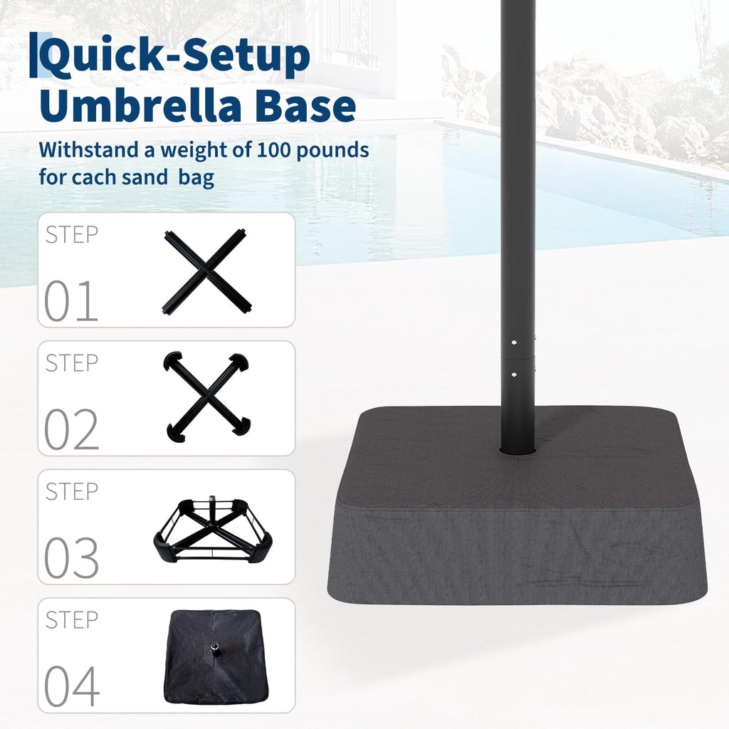Parasol Rectangulaire LED