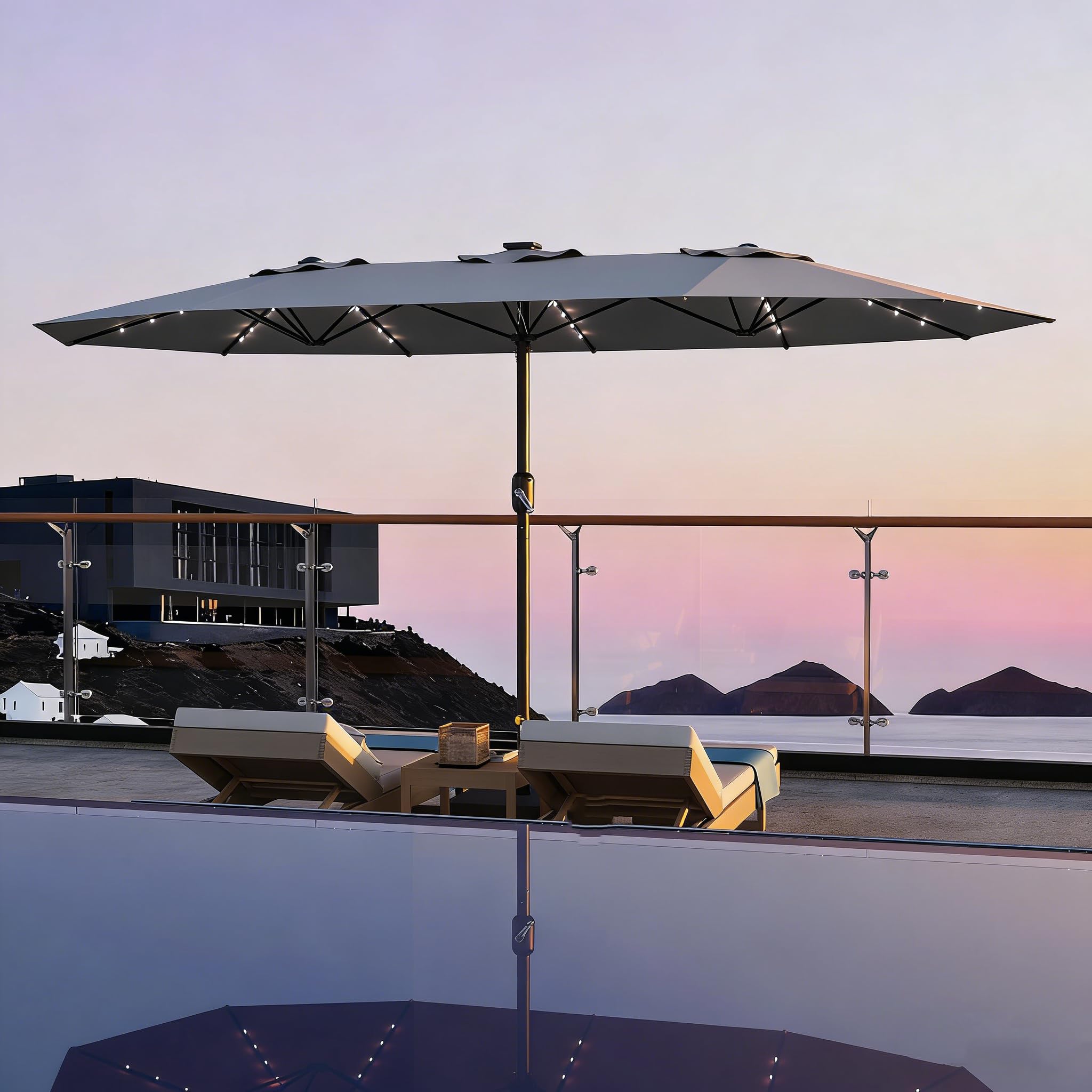 Parasol Rectangulaire LED