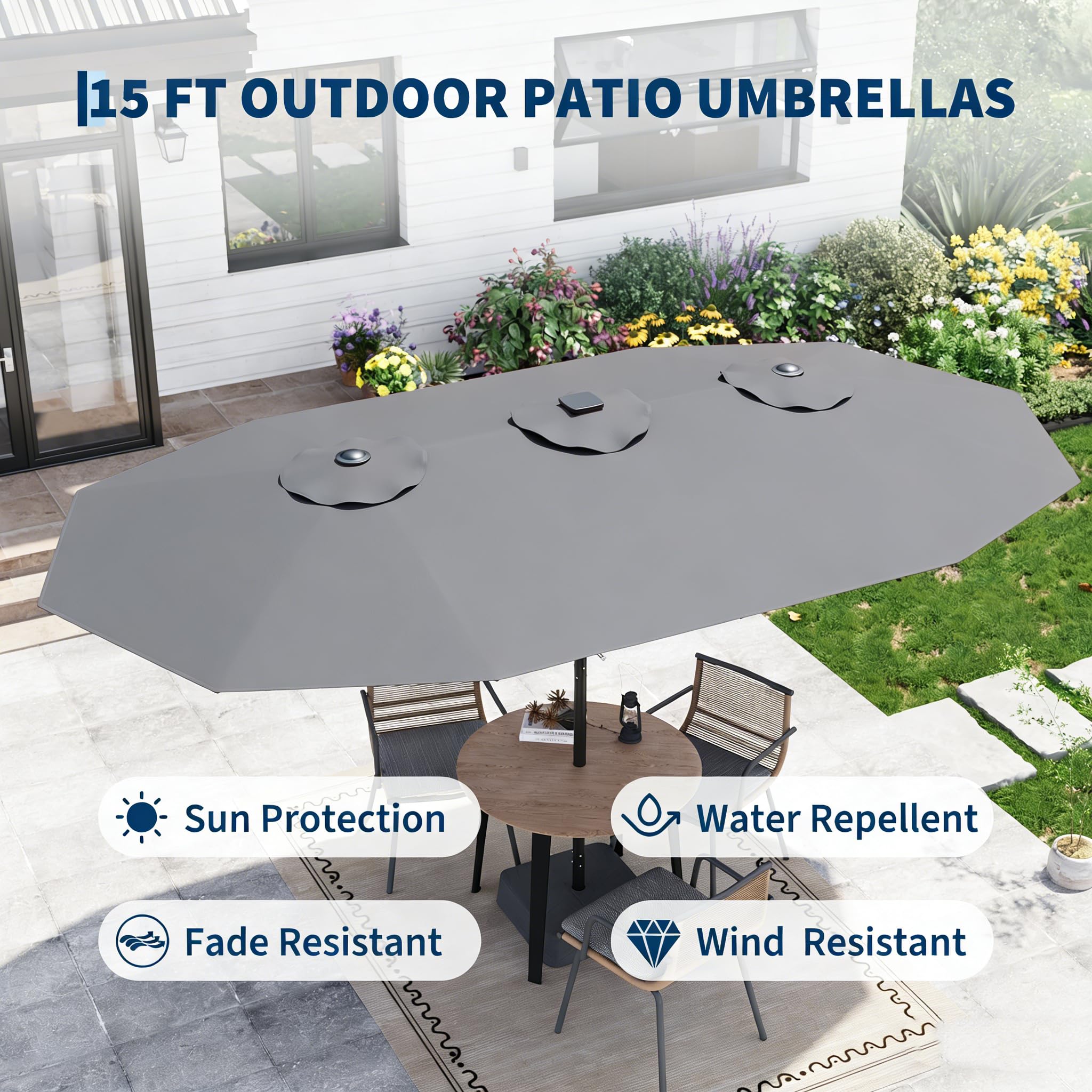 Parasol Rectangulaire LED