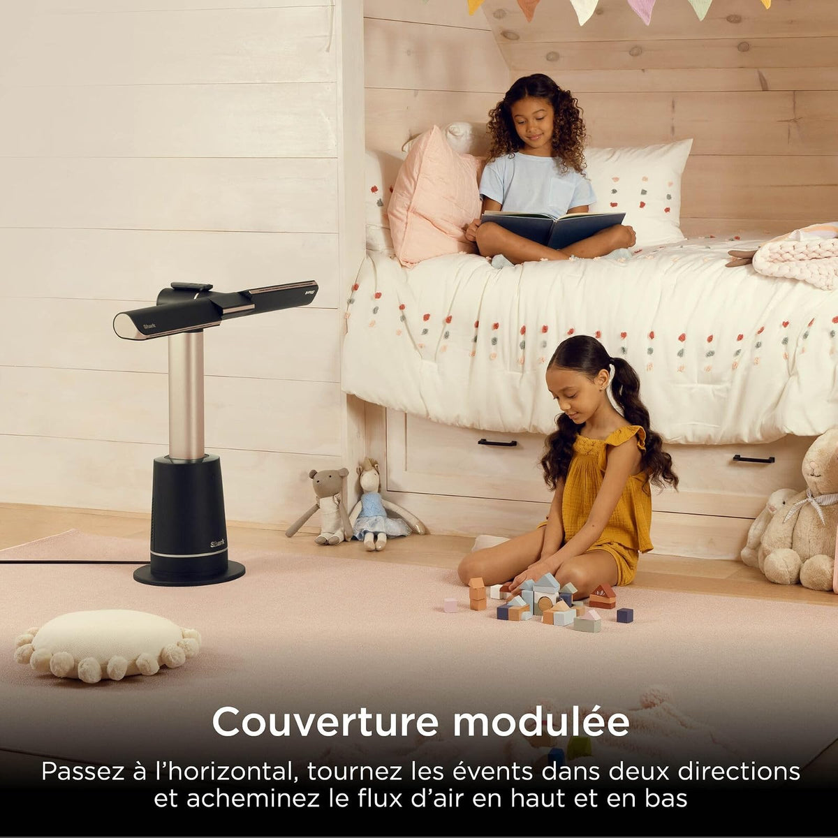 Mode horizontal : évents orientés dans deux directions, couverture modulée