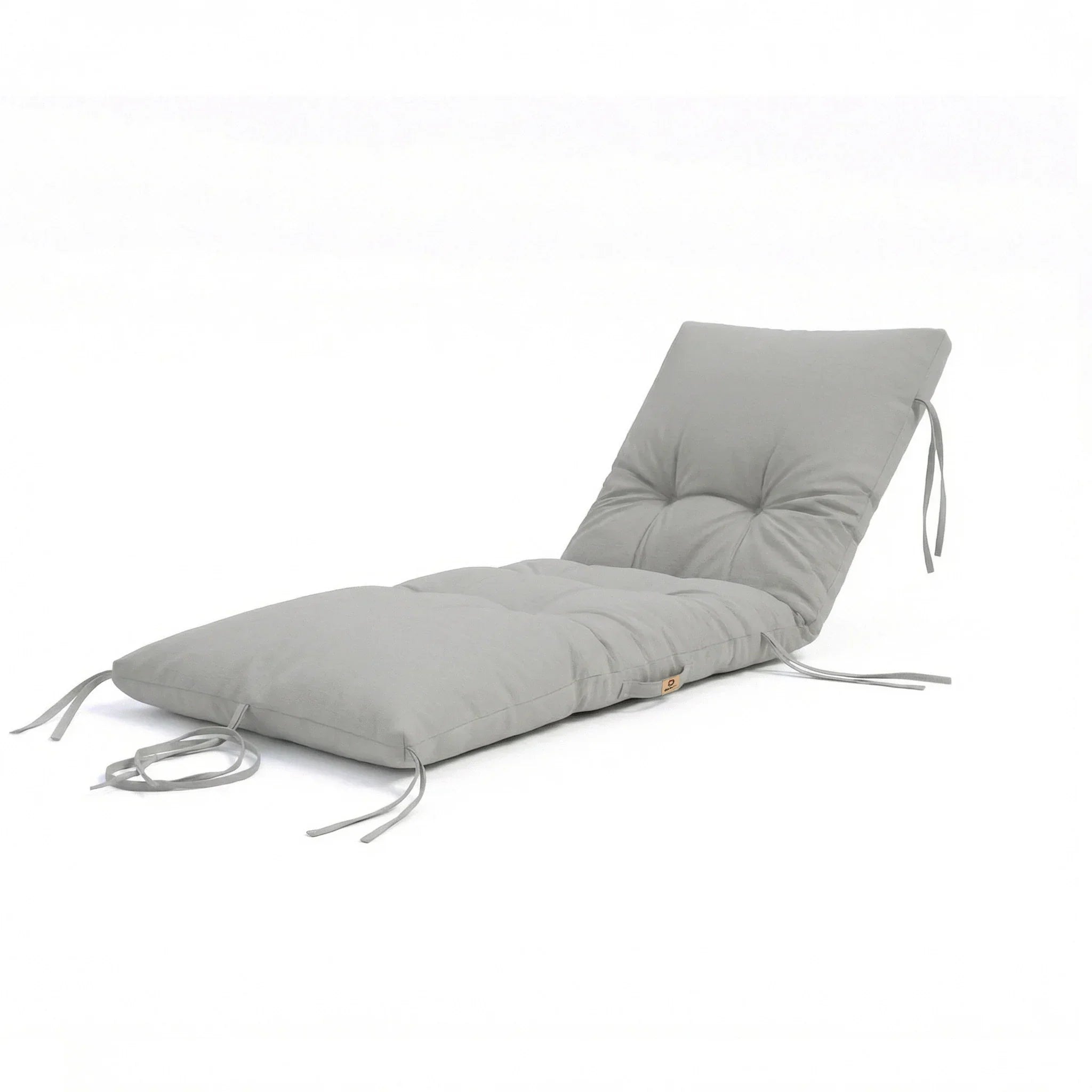 Matelas Bain de Soleil 185x60 Gris Galet - Épais 12cm & Imperméable