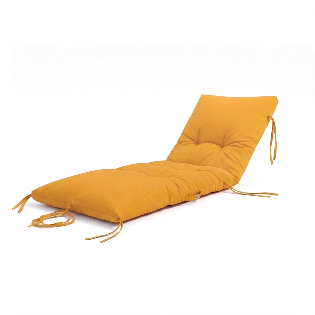 Matelas Bain de Soleil 185x60 Jaune Miel - Épais 12cm & Imperméable