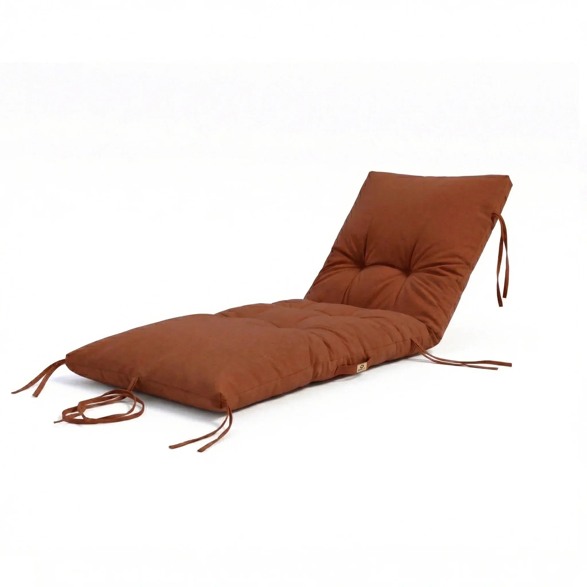 Matelas Bain de Soleil 185x60 Terracotta - Épais 12cm & Imperméable