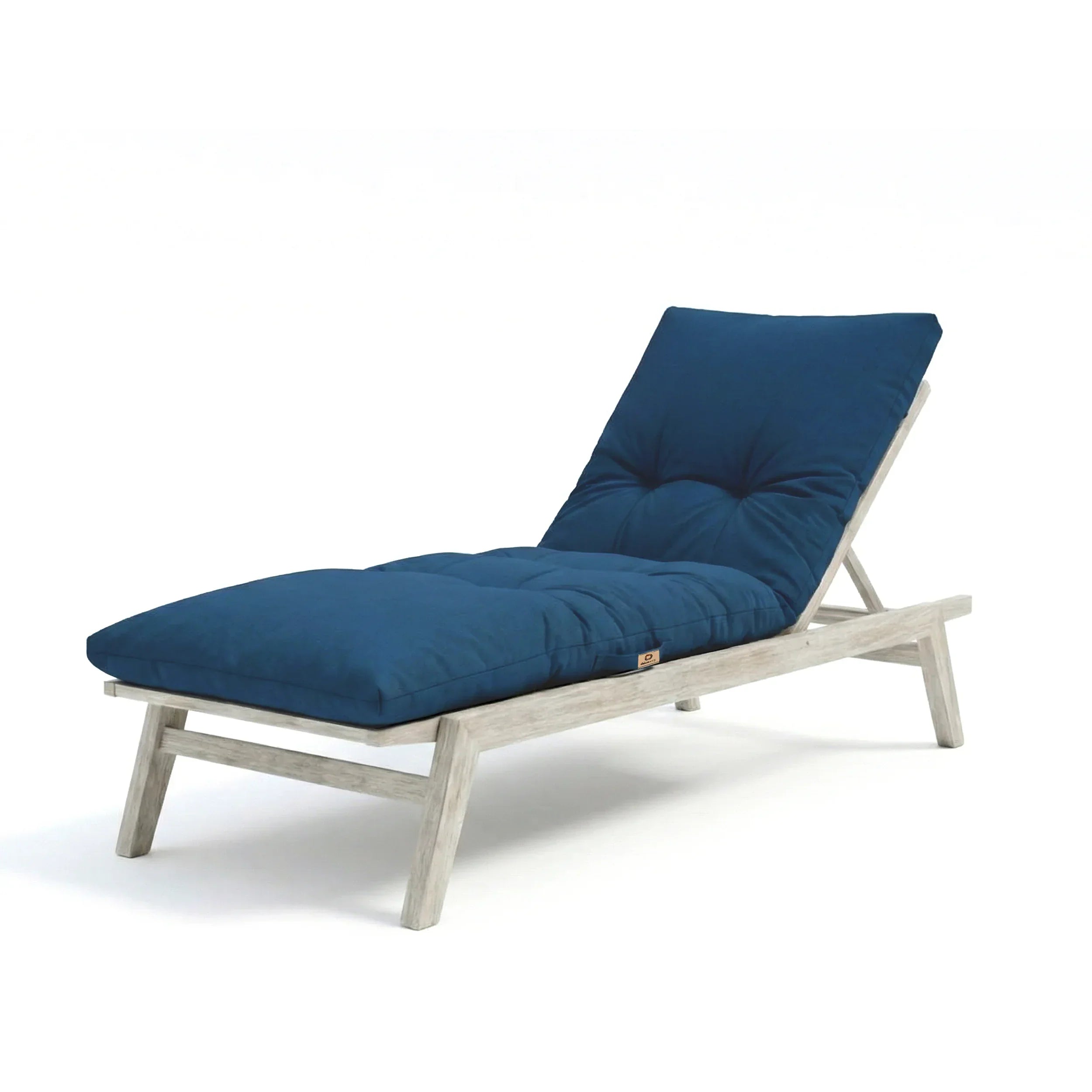 Matelas Bain de Soleil 185x60 Bleu Pétrole - Épais 12cm & Imperméable