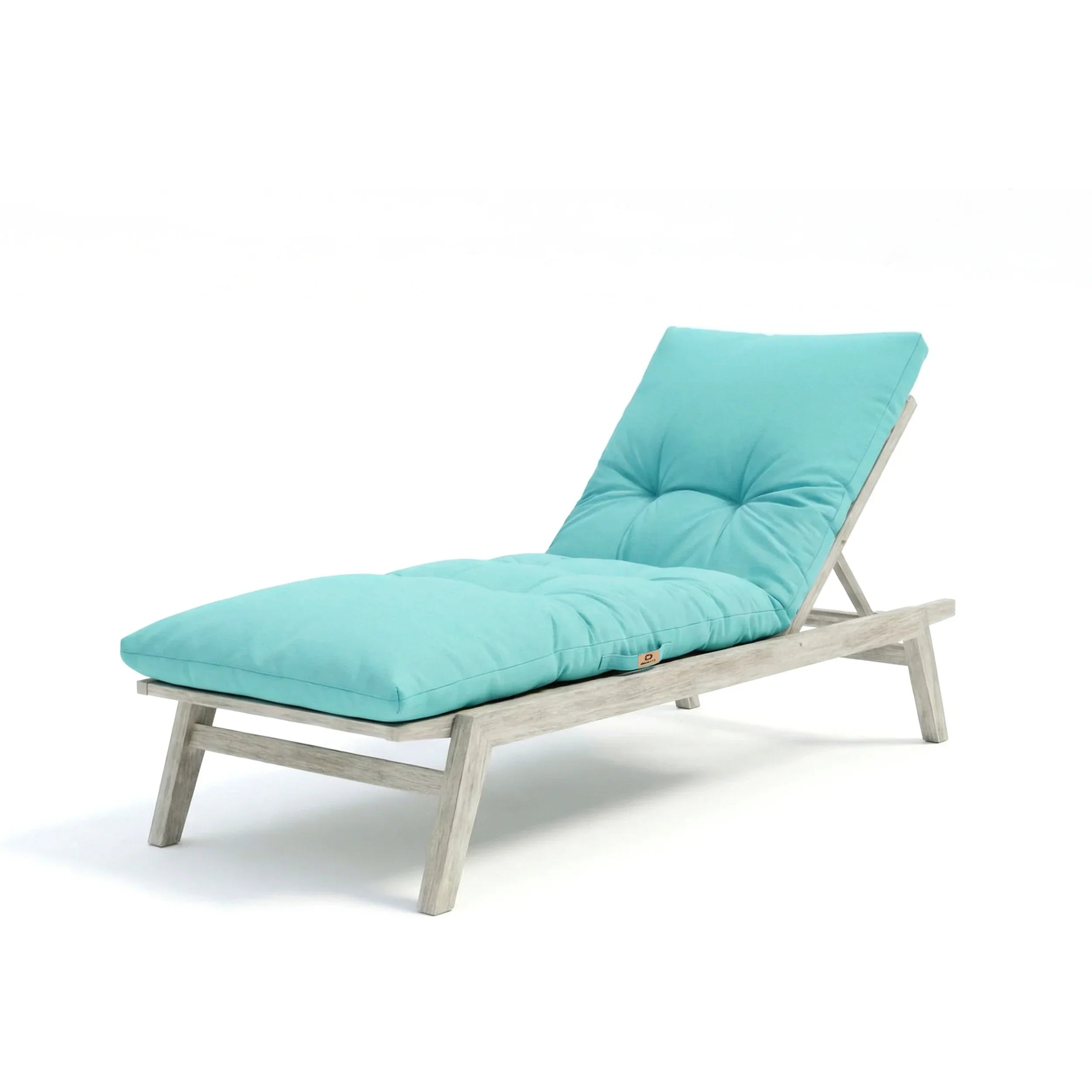 Matelas Bain de Soleil 185x60 Bleu Caraïbes - Épais 12cm & Imperméable