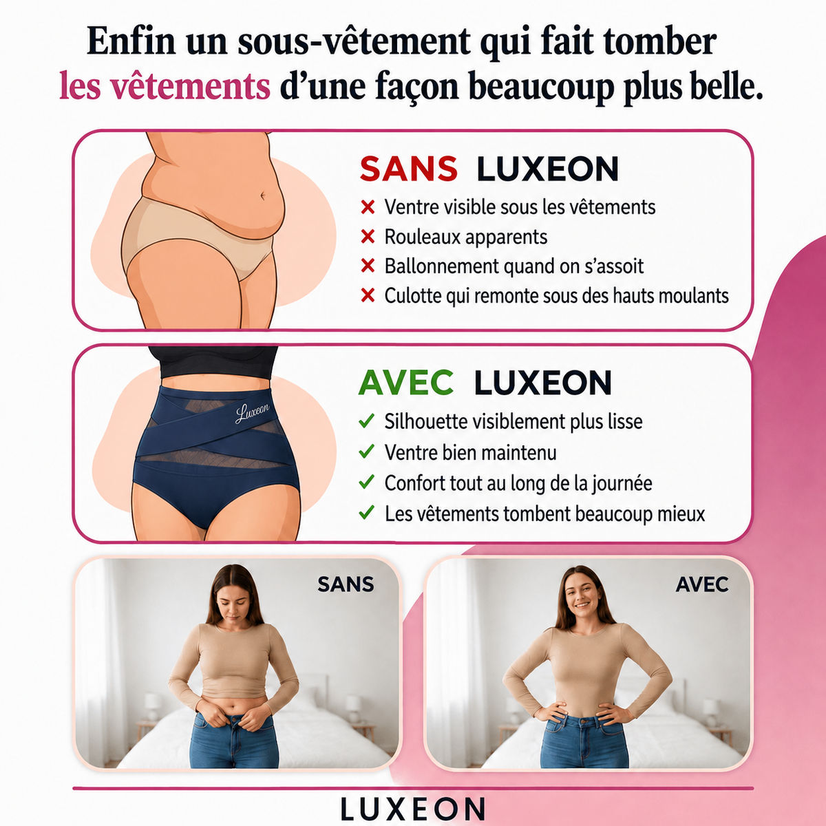 Corrigerende slip met hoge taille — Naadloze buikcontrole