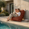 Pouf Géant XXL 180x140 Terracotta - Waterproof & Déhoussable (Mousse)