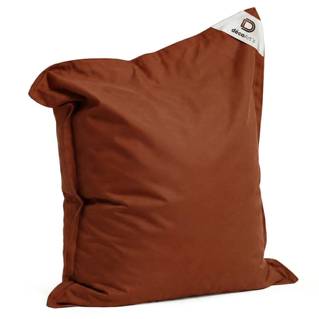 Pouf Géant XXL 180x140 Terracotta - Waterproof & Déhoussable (Mousse)