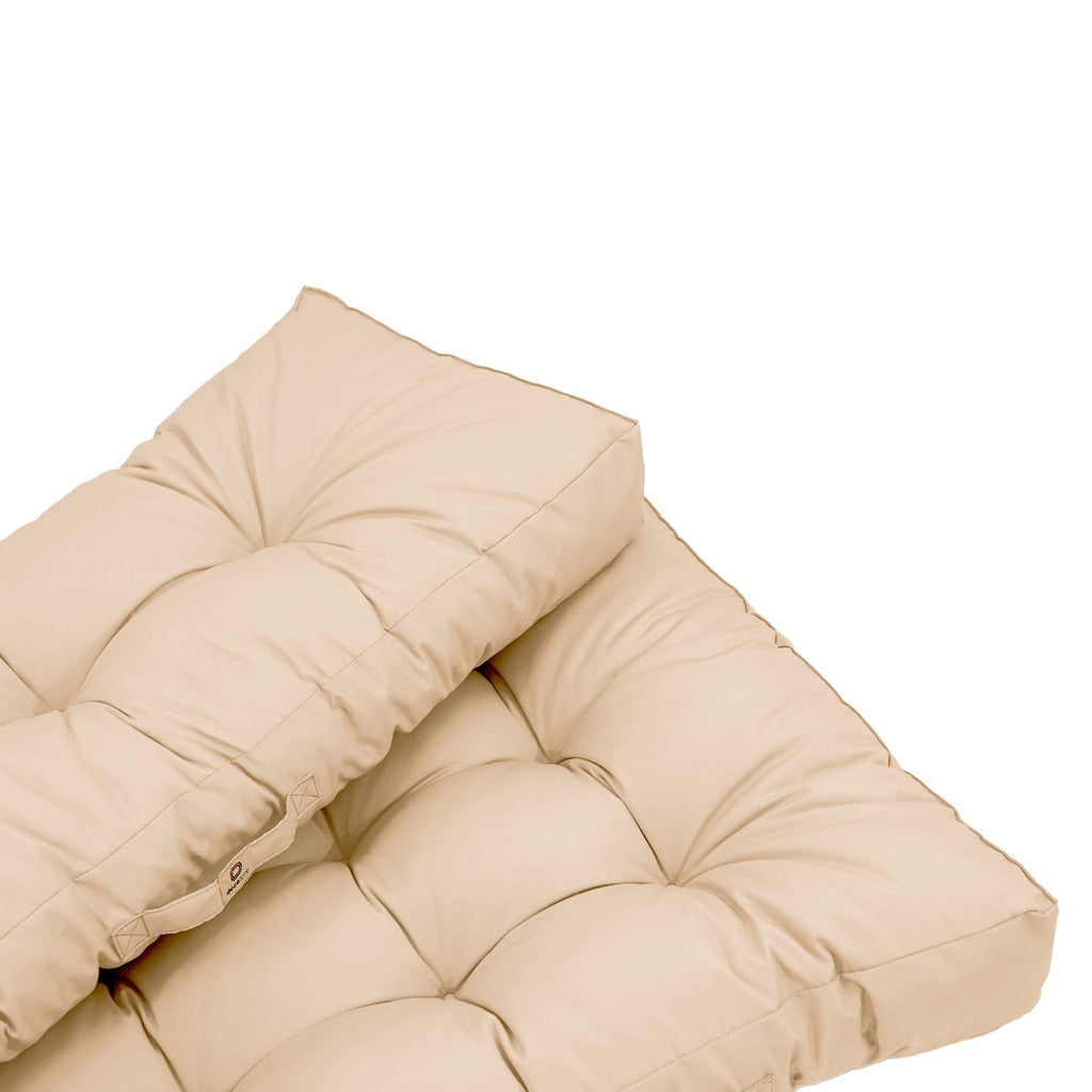 Ensemble Coussins Palette 120x80 Beige - Imperméable & Épais 15cm