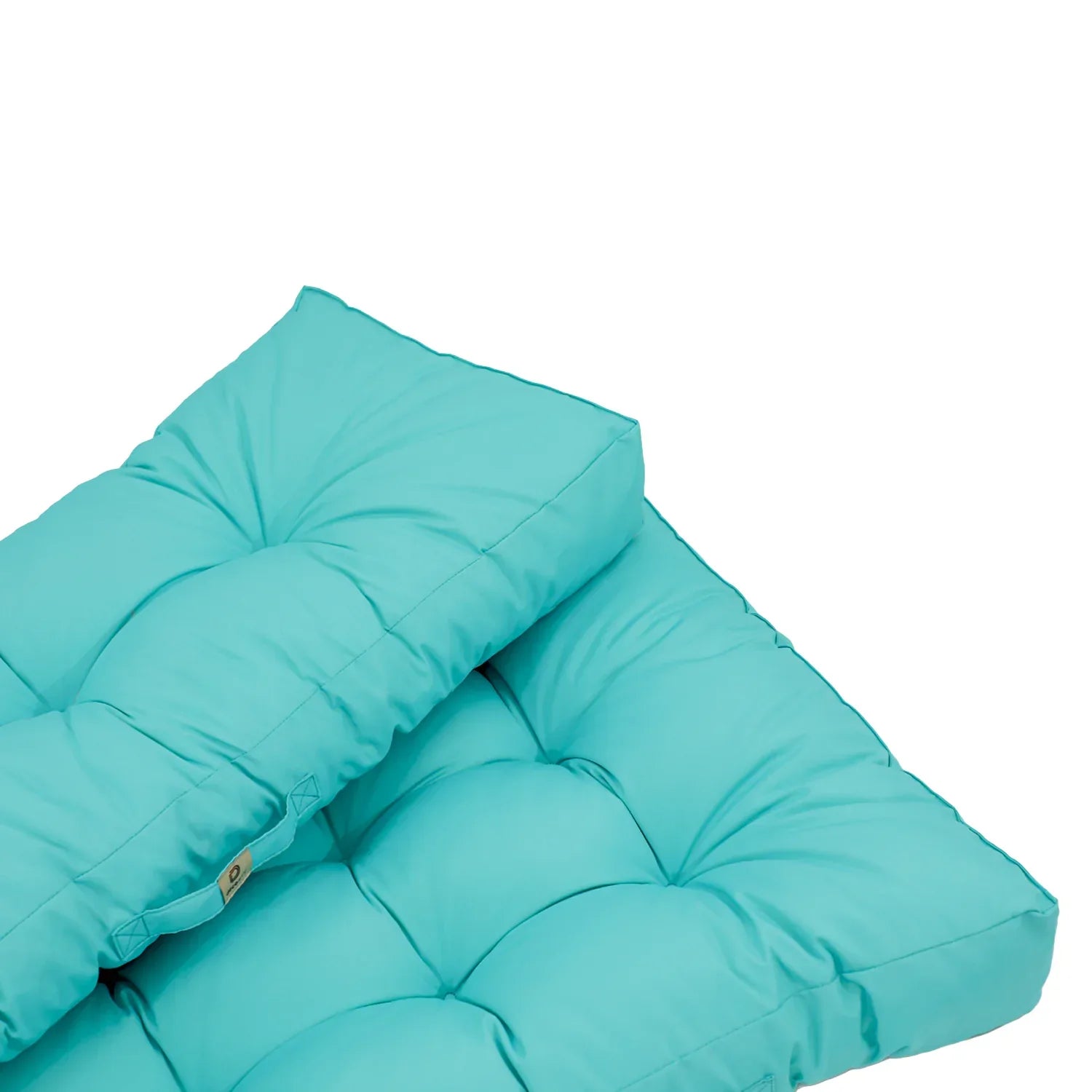 Ensemble Coussins Palette 120x80 Bleu Caraïbes - Imperméable & Épais 15cm