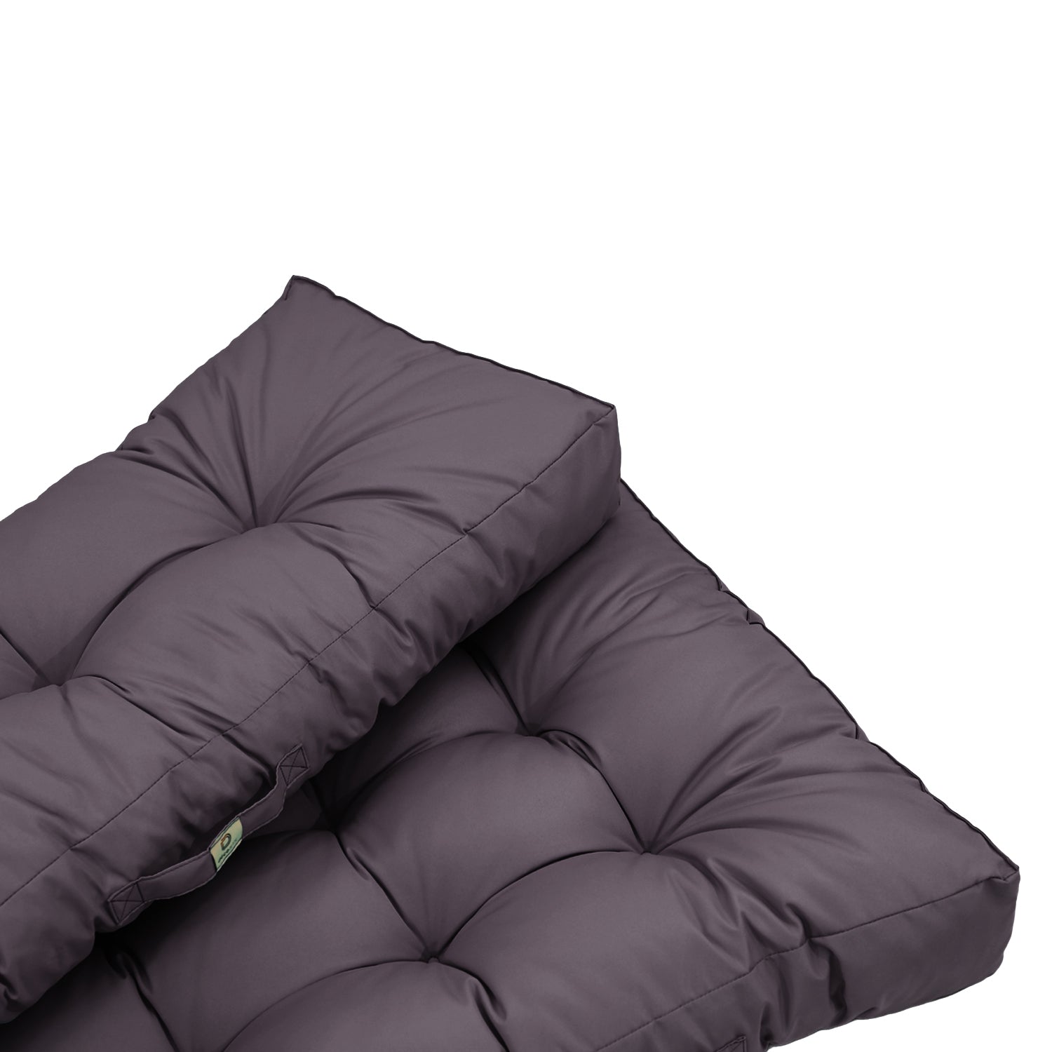 Ensemble Coussins Palette 120x80 Gris Carbone - Imperméable & Épais 15cm