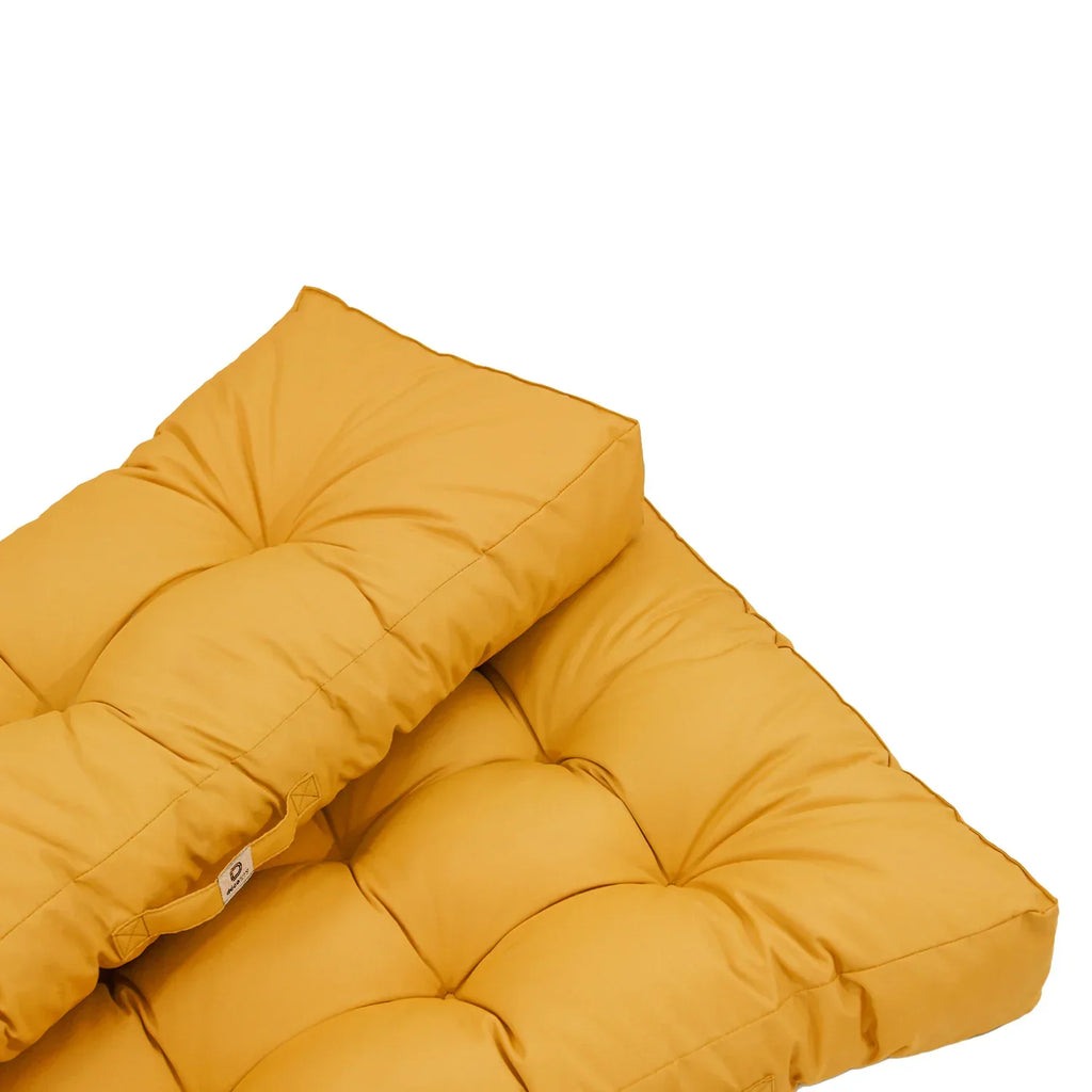 Ensemble Coussins Palette 120x80 Jaune Miel - Imperméable & Épais 15cm