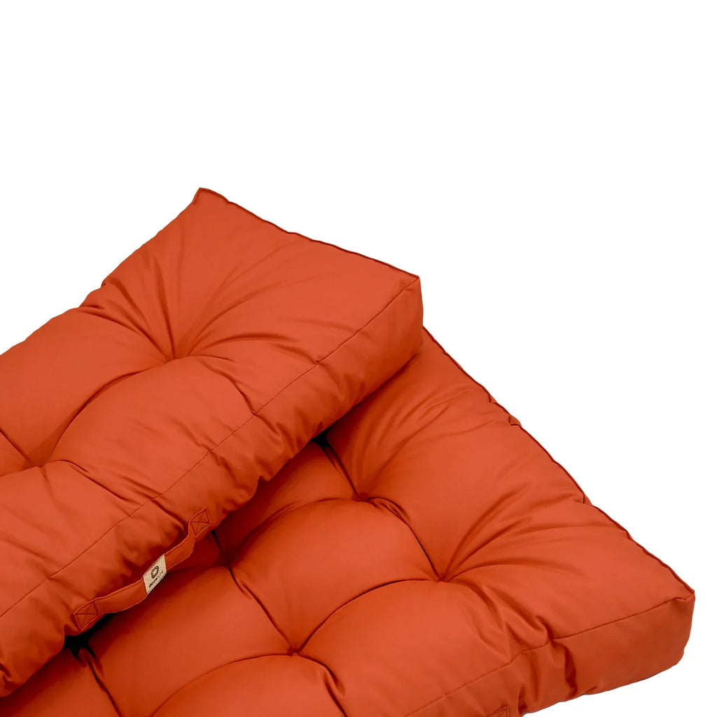 Ensemble Coussins Palette 120x80 Orange - Imperméable & Épais 15cm