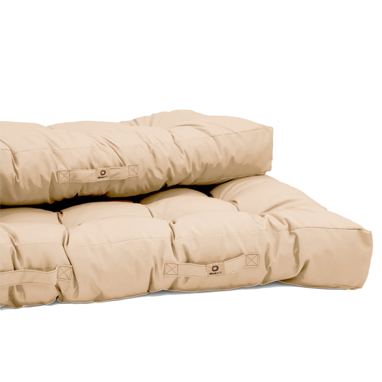 Ensemble Coussins Palette 120x80 Beige - Imperméable & Épais 15cm