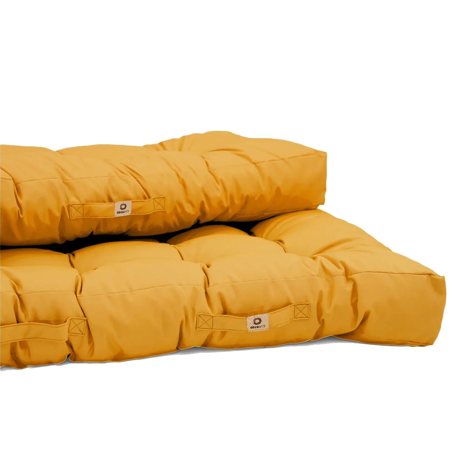 Ensemble Coussins Palette 120x80 Jaune Miel - Imperméable & Épais 15cm