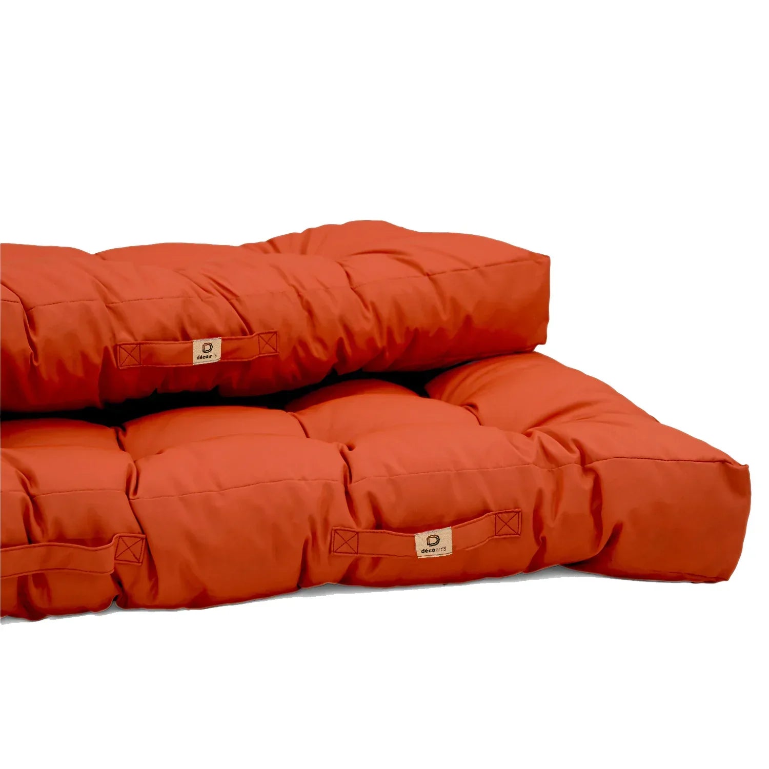 Ensemble Coussins Palette 120x80 - Imperméable & Épais 15cm Orange