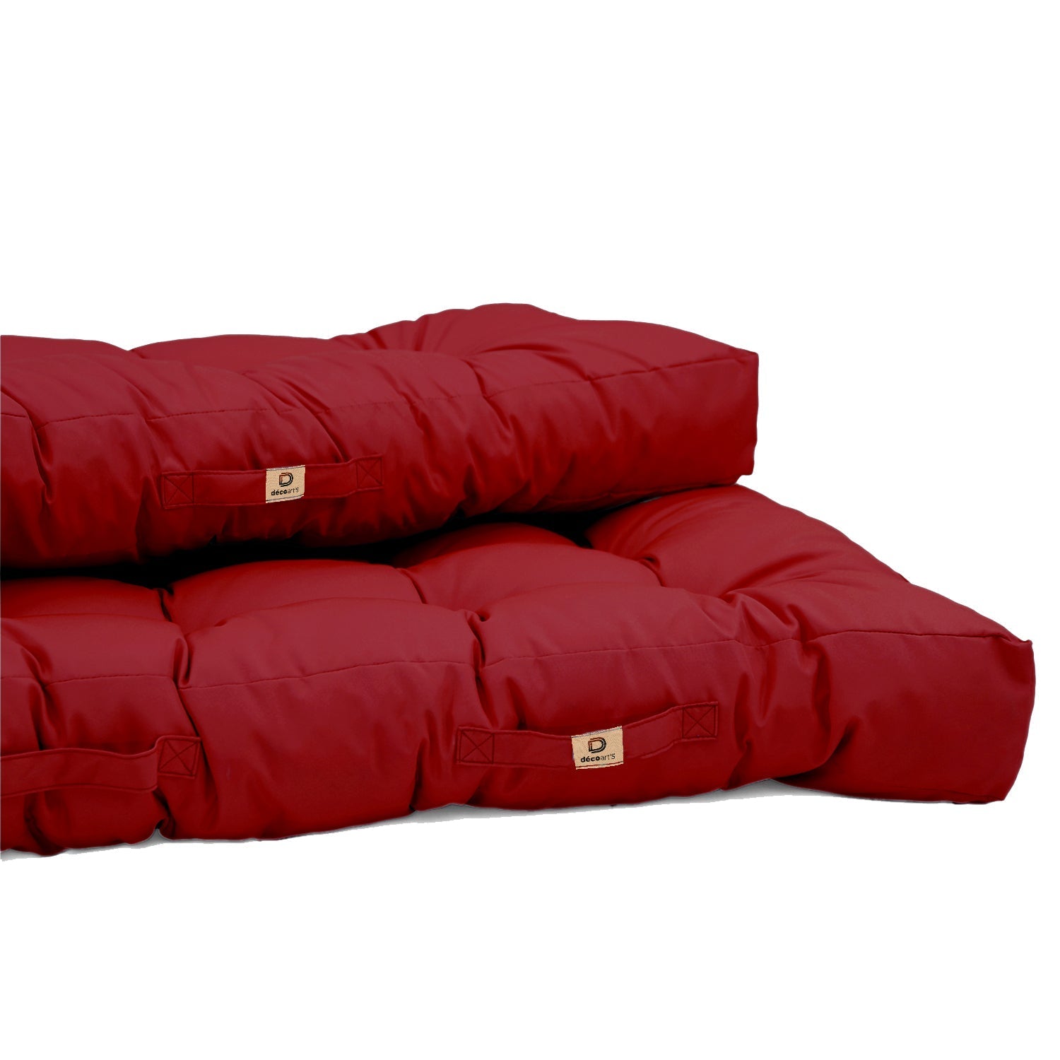 Ensemble Coussins Palette 120x80 Rouge Piment - Imperméable & Épais 15cm