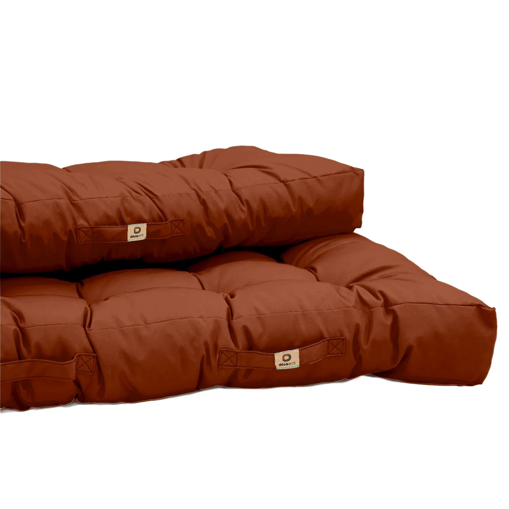 Ensemble Coussins Palette 120x80 - Imperméable & Épais 15cm Terracotta