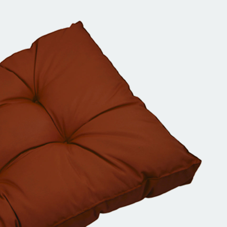 Ensemble Coussins Capitonné 60x60 Terracotta - Épais 15cm & Moelleux (Assise + Dossier)