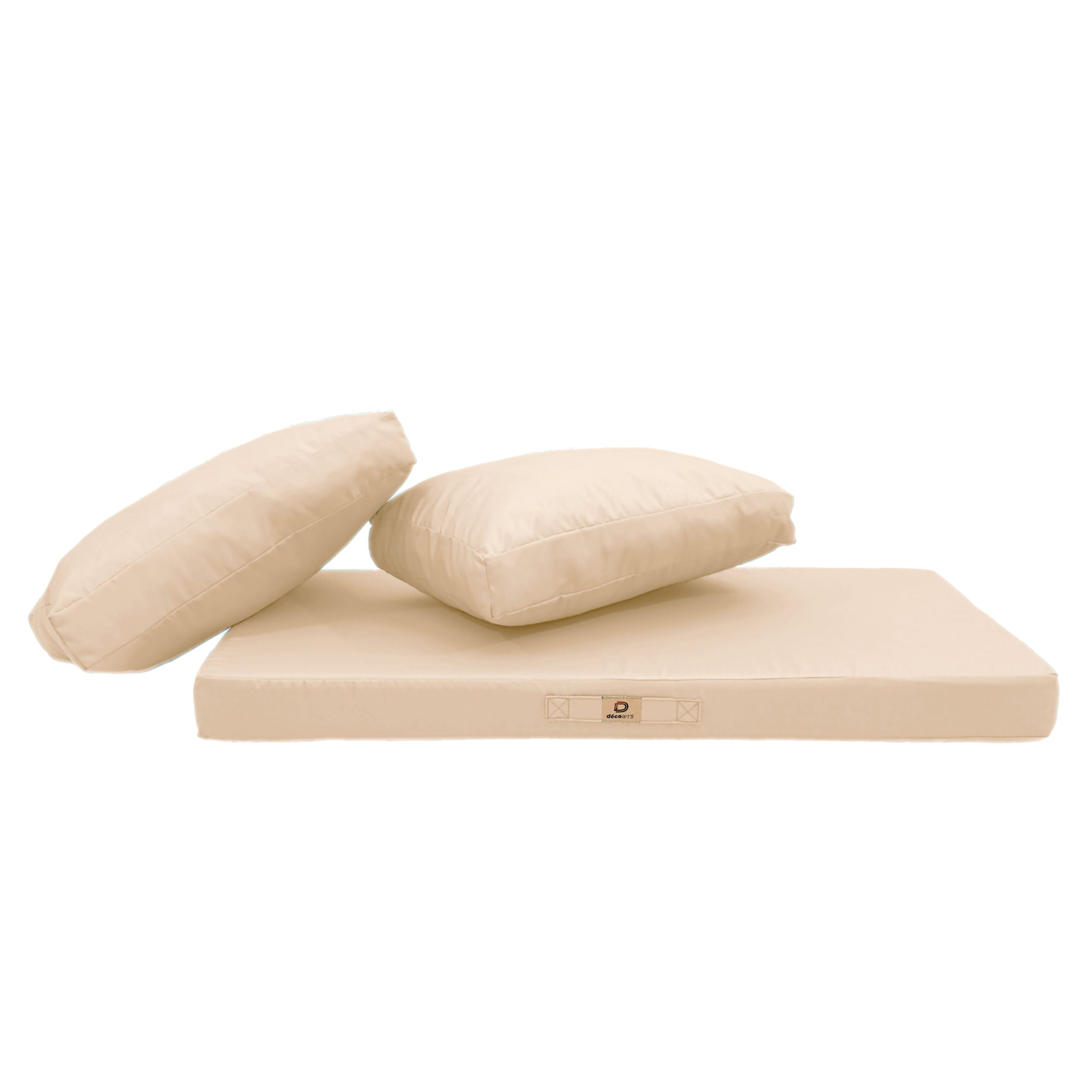 Ensemble Coussins Salon Jardin 120x60 Beige