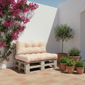 Ensemble Coussins Palette 120x80 Beige - Imperméable & Épais 15cm