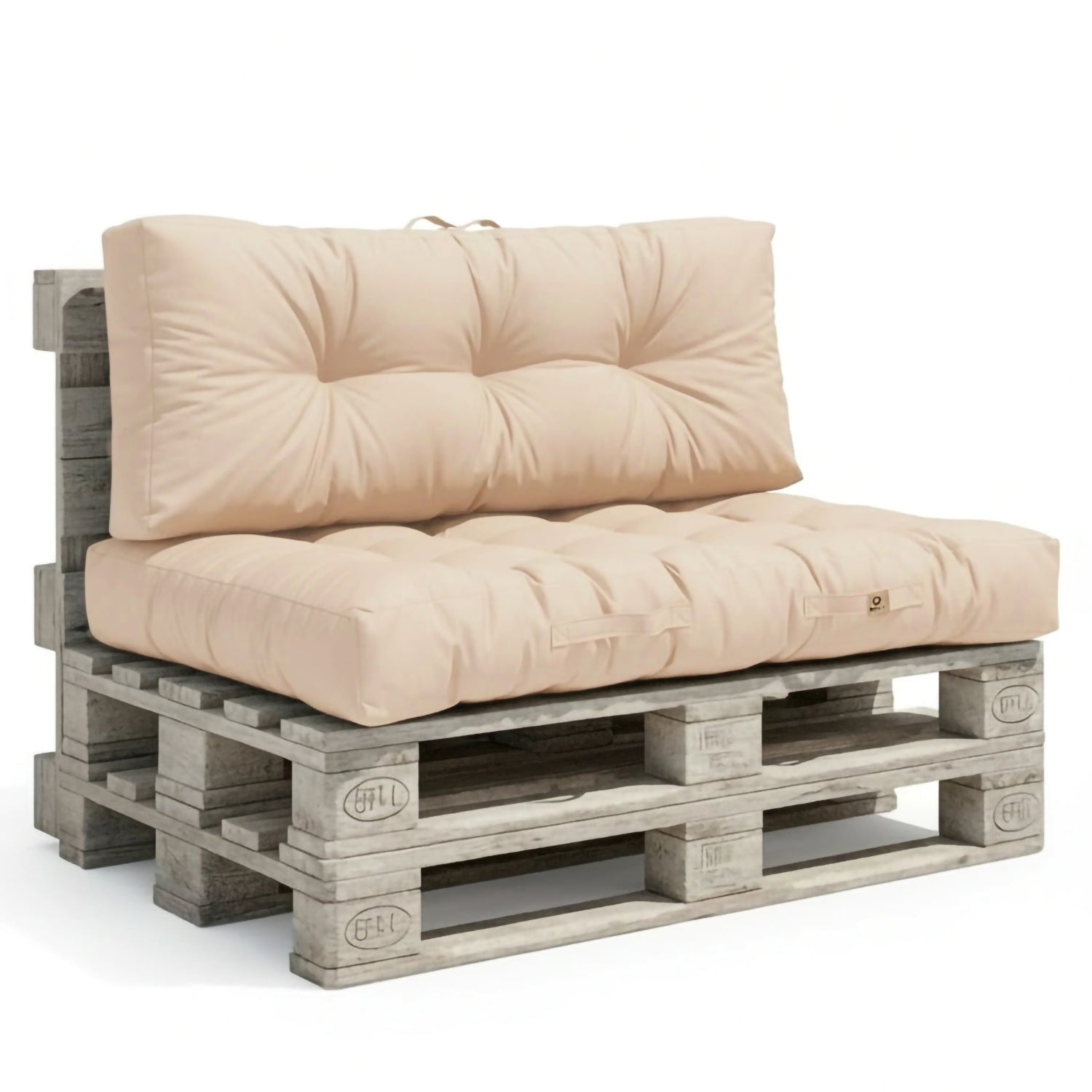 Ensemble Coussins Palette 120x80 Beige - Imperméable & Épais 15cm