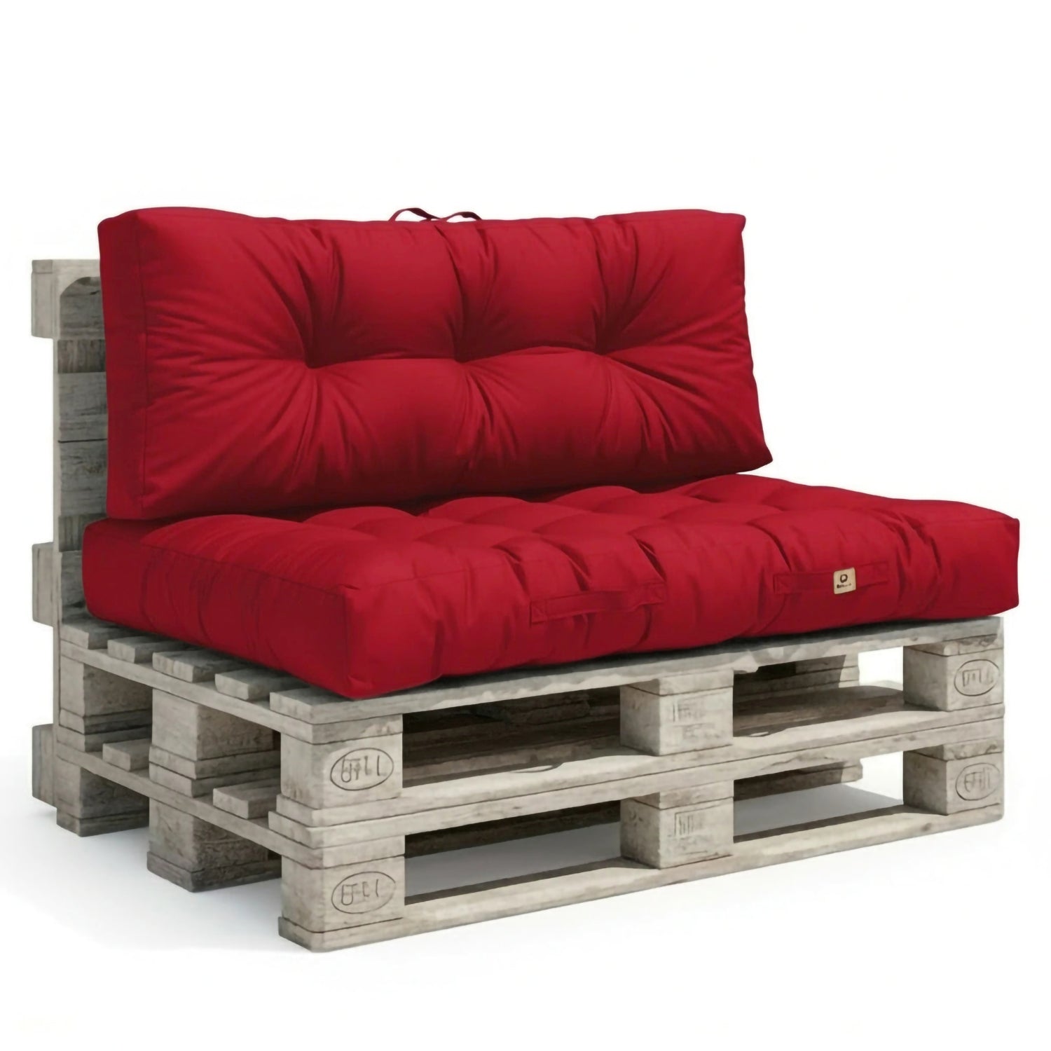 Ensemble Coussins Palette 120x80 Rouge Piment - Imperméable & Épais 15cm