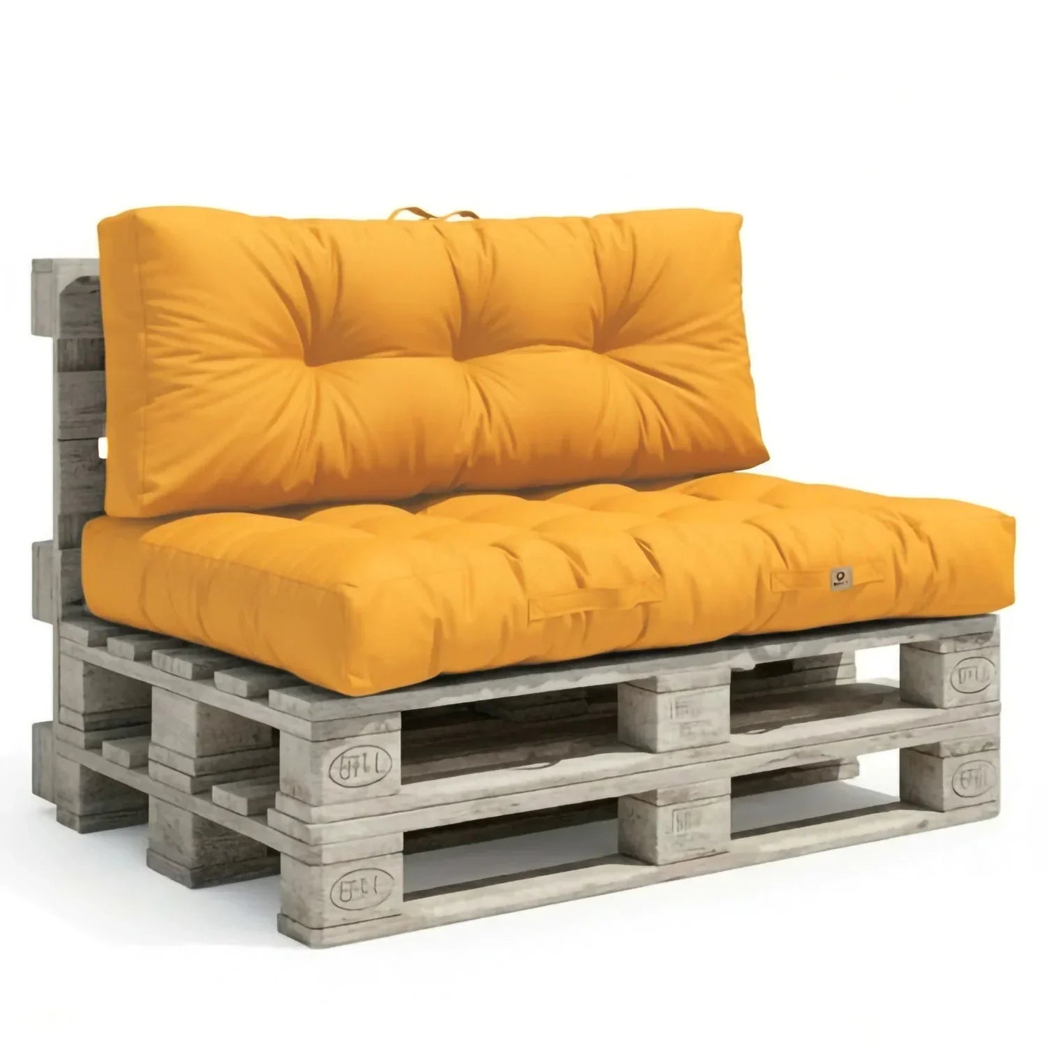 Ensemble Coussins Palette 120x80 Jaune Miel - Imperméable & Épais 15cm