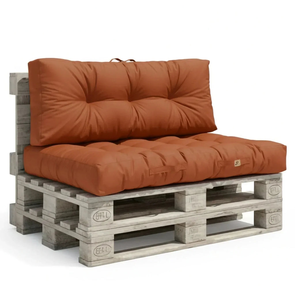 Ensemble Coussins Palette 120x80 - Imperméable & Épais 15cm Terracotta