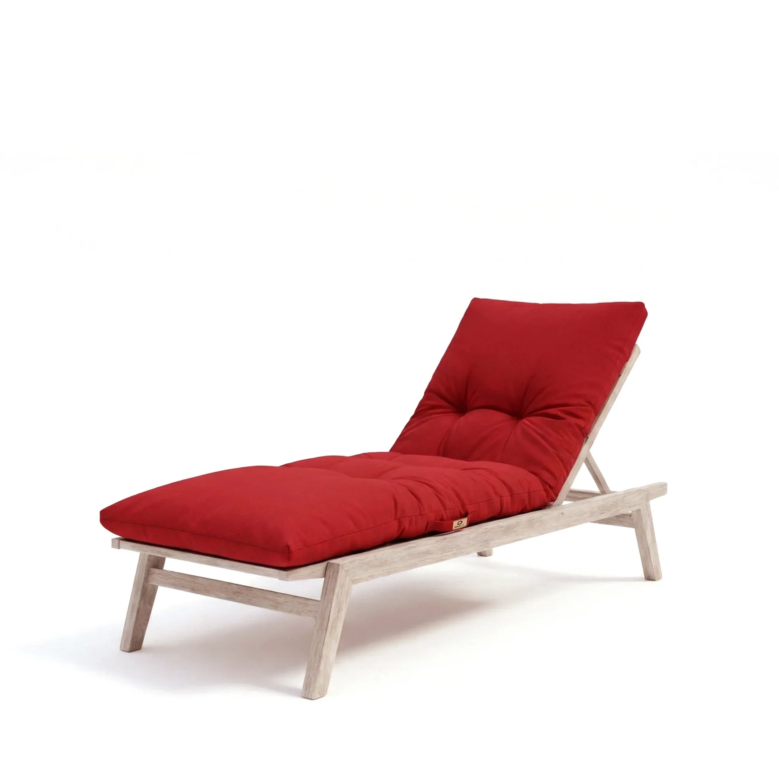 Matelas Bain de Soleil 185x60 Rouge Piment - Épais 12cm & Imperméable