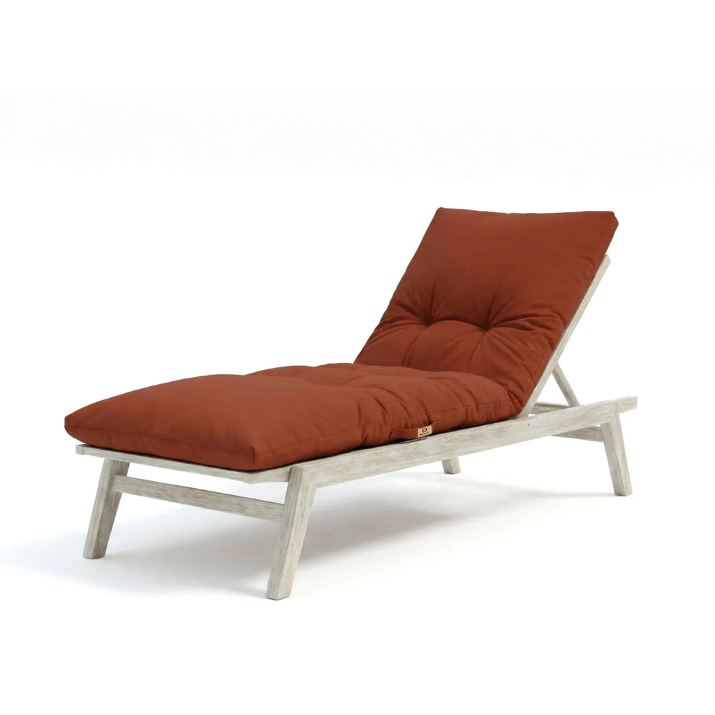 Matelas Bain de Soleil 185x60 Terracotta - Épais 12cm & Imperméable
