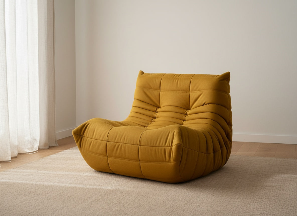 Fauteuil Cocon 1 place moutarde