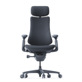Fauteuil ergonomique DorsaFlex Noir Minuit, vue de face
