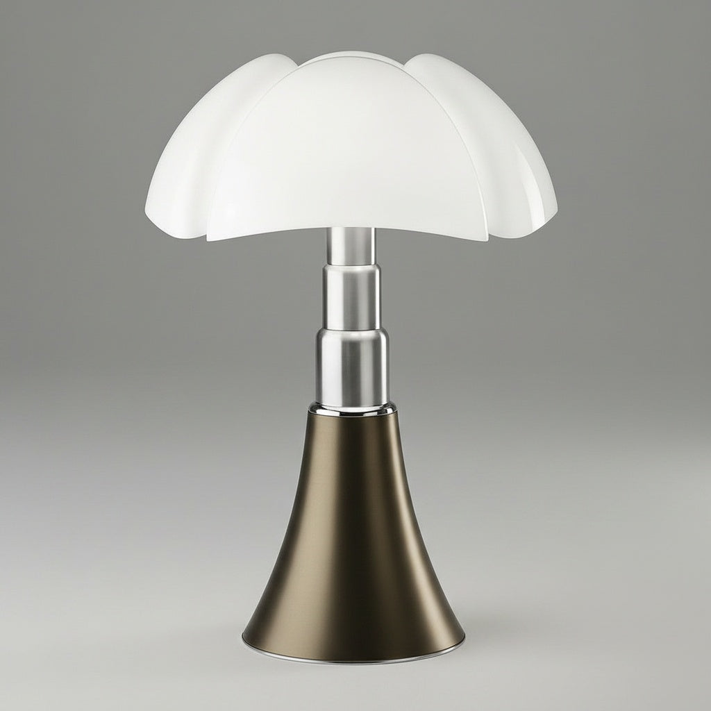 Lampe champignon design coloris Bronze, vue studio