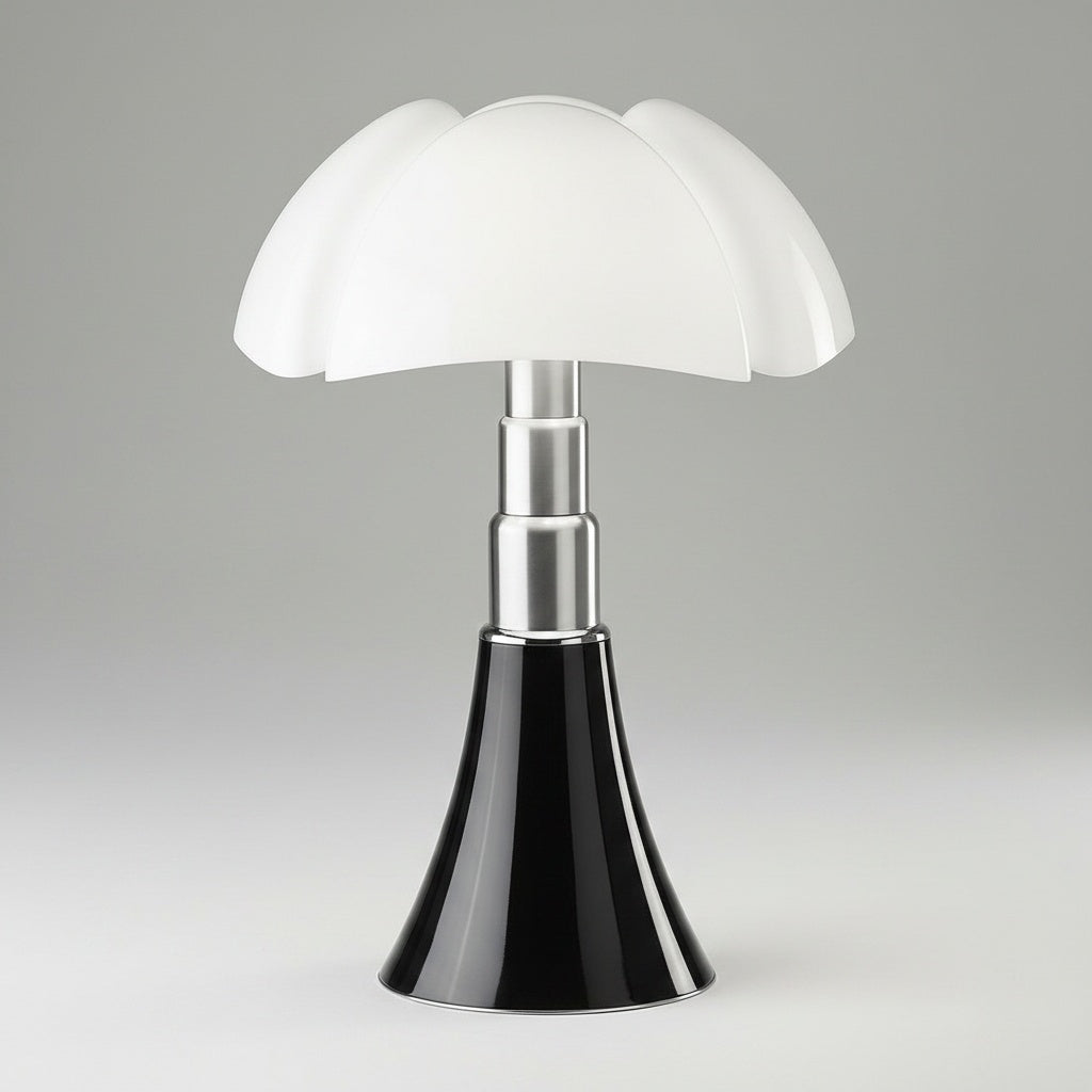 Lampe champignon design coloris Noir, vue studio