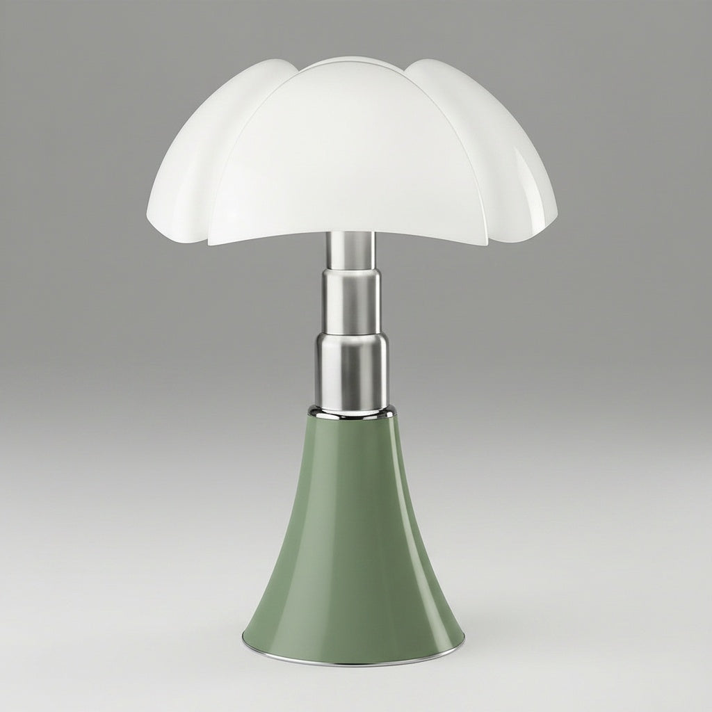 Lampe champignon design coloris Vert Agave, vue studio