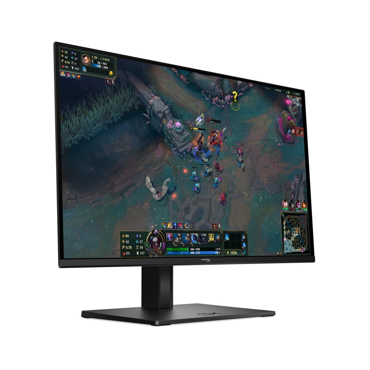Écran gamer OLED Vélocia de trois quarts, micro-bords sur trois côtés