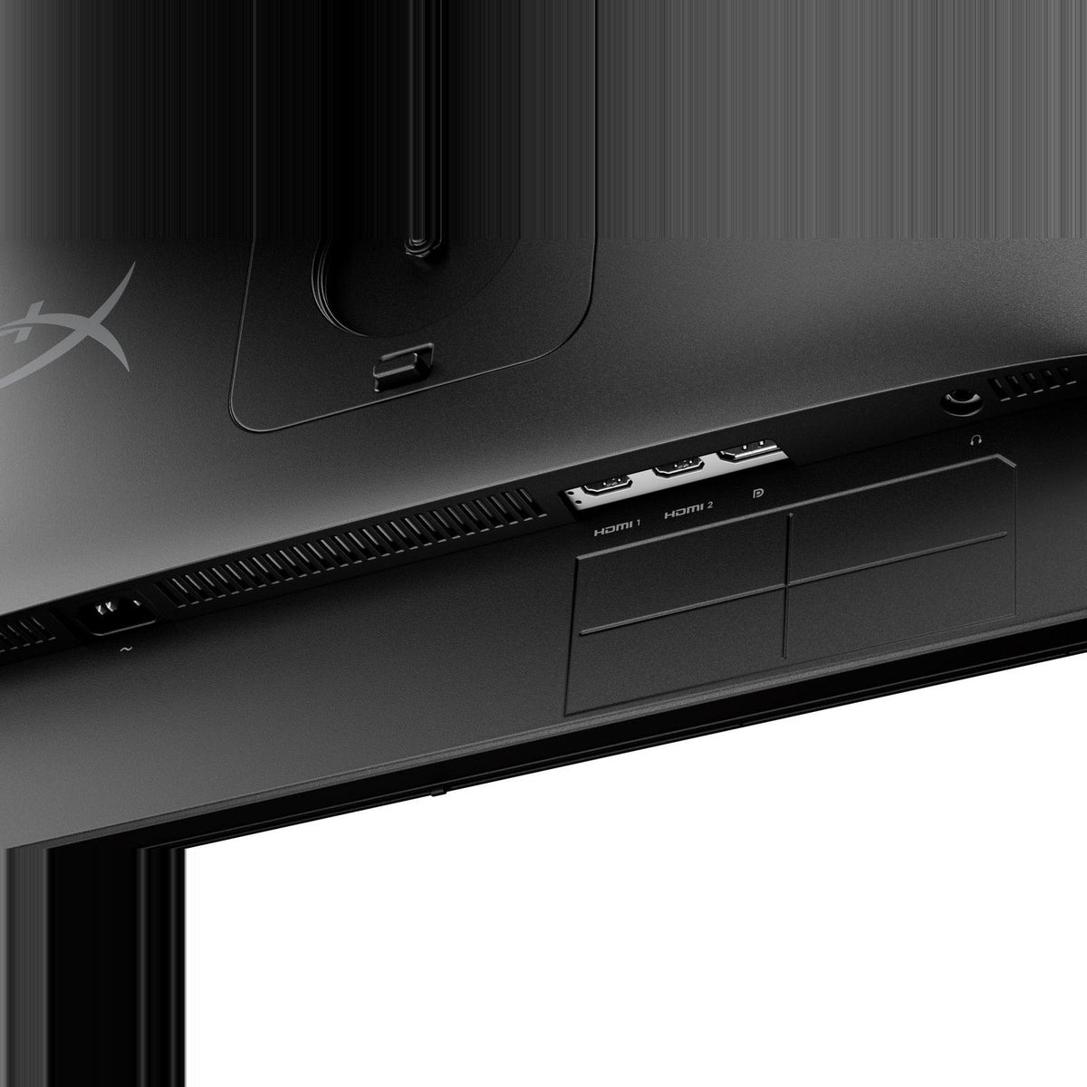 Connectique de l'écran Vélocia : deux HDMI, un DisplayPort, prise casque
